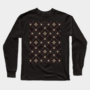 Black and White, Neat Diamond Pattern - WelshDesignsTP002 Long Sleeve T-Shirt